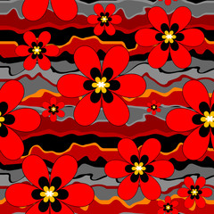 Poppy seamless pattern