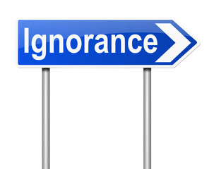 Ignorance concept.