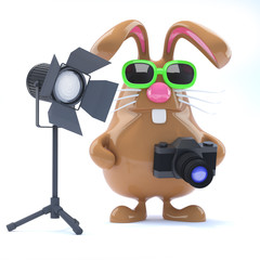 Chocolate bunny is working in his studio © Steve Young