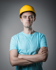 worker in helmet