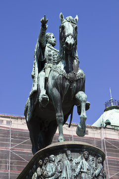 Monument of the Duke Mihailo Obrenovic at the horse