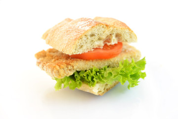 Vegetarisches Schnitzel im Ciabatta