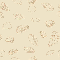 seamless pie and patty pattern