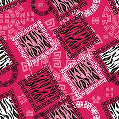 Abstract african style seamless with wild animal skin pattern