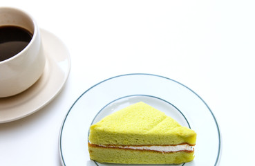 Cake and coffee cup