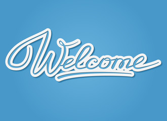 Welcome lettering