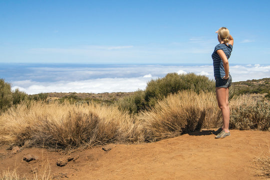 Woman looking ahead at the horizon