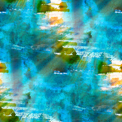 grunge blue green texture, watercolor  seamless b