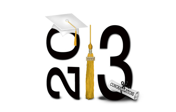 gold tassel for 2013 graduation
