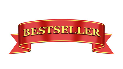 Red and gold promotional banner , Bestseller