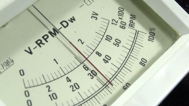 Old voltmeter in use