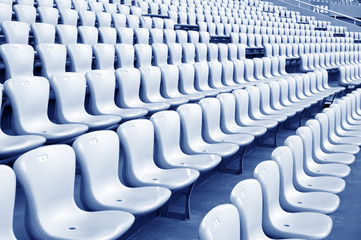 Fototapeta premium Rows of empty seats waiting for the audience