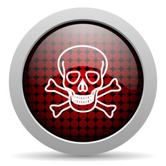 skull glossy icon