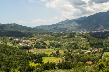 Landscape near Camaiore (Tuscany) - obrazy, fototapety, plakaty
