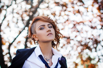 Redhead student portrait