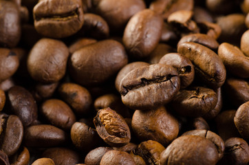 Coffee beans close-up