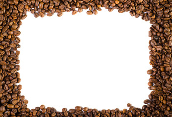 Coffee beans in a frame