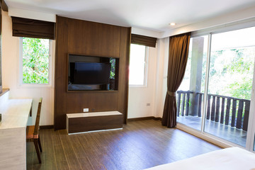 Fototapeta premium Interior of modern comfortable hotel room
