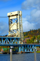 Obraz premium Drawbridge Connecting Houghton and Hancock