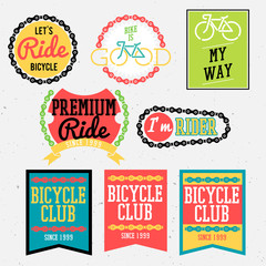 bicycle badges bicycle club badges colorful collection