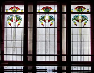 Fototapete Befleckt Art-Deco-Fenster
