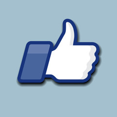 Like/Thumbs Up symbol icon, vector Eps10 illustration.