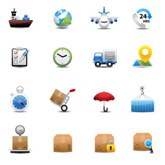 Logistic and Shipping icons