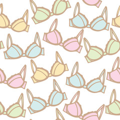 Seamless pattern background of lingerie