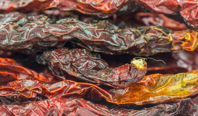 Close up view of dried chilly