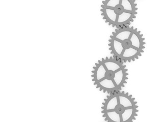 Gears concept on white