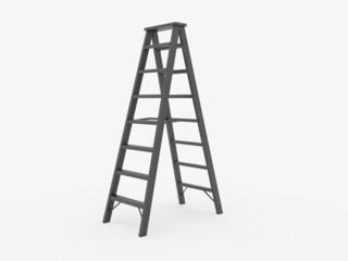 Ladder on white background
