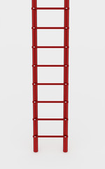 Red ladder on white