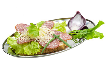 Sandwich with salami