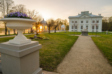 Uzutrakis Palace in Trakai, Lithuania.