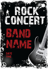 Fototapeta na wymiar Rock concert poster