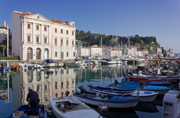 Marina in Piran, Slovenia