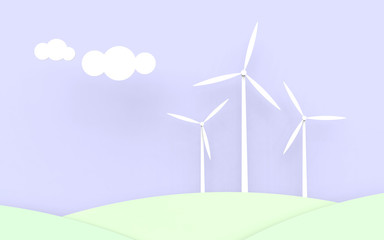 Windmills generating environmentally friendly energy
