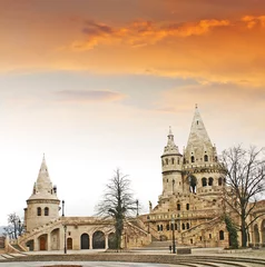 Deurstickers Fishermens Bastion in the Castle Hill, Budapest, Hungary © TravelWorld