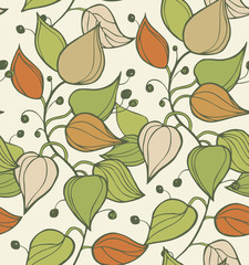 Branches seamless texture. Decorative floral background