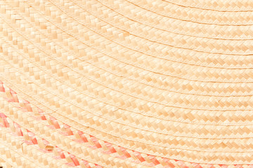 (Woven pattern) Hat made of woven bamboo.