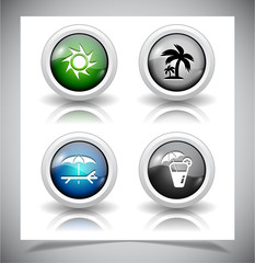 abstract glass buttons. EPS10 file.