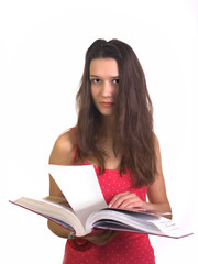 Young woman with a book