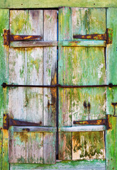 Old wooden shutters, background