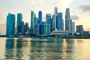 Fototapeta na wymiar Singapore dzielnicy finansowej
