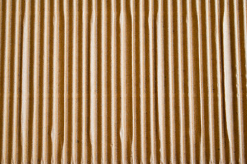 Textured corrugated striped cardboard with natural fiber parts