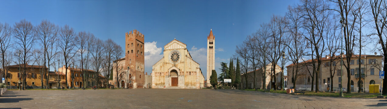 Verona, San Zeno, piazza a 360 gradi