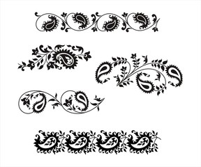 paisley floral motifs , wedding card, royal India