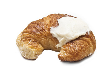 croissant filled with white chocolate