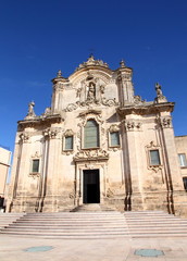 Fototapeta na wymiar Matera, katedra, Światowego Dziedzictwa UNESCO miasto, Włochy