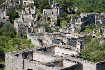 Ghost town of Kayakoy (Turkey)
